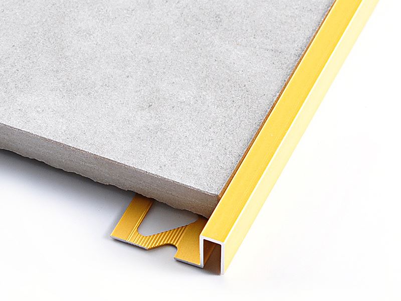 6 brushed aluminium tile edging