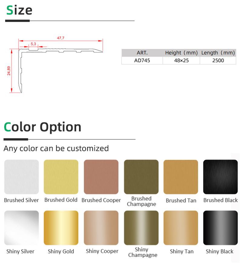 4.Luminous colorful stair nosing strip