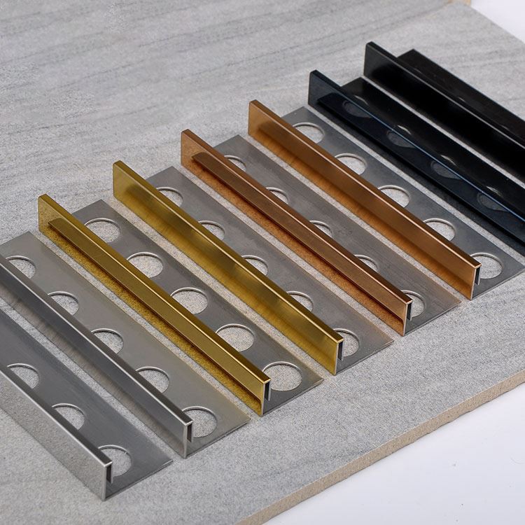 1. brushed stainless steel trim strips
